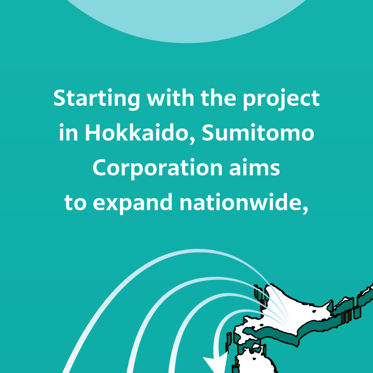 Starting with the project in Hokkaido, Sumitomo Corporation aims to expand nationwide,