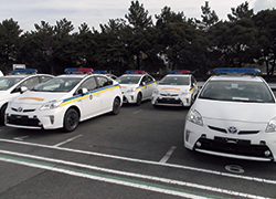 Prius hybrid vehicles delivered to the Ministry of Internal Affairs of Ukraine