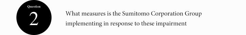 Question2 What measures is the Sumitomo Corporation Group implementing in response to these impairment losses?