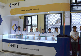 The first directly operated store and MPT employees in Yangon