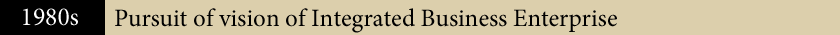 1980s Pursuit of vision of Integrated Business Enterprise